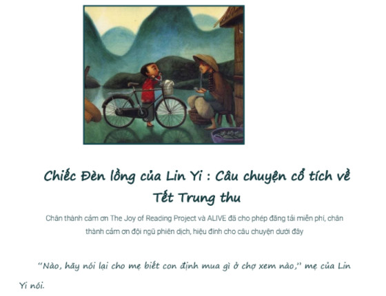 Giá trị Yêu thương: Chiếc lồng đèn của Lin-Yi